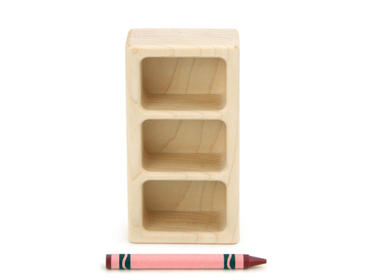 4x2 Tall Shelf - 1:12 Scale Furniture Solid Maple Block