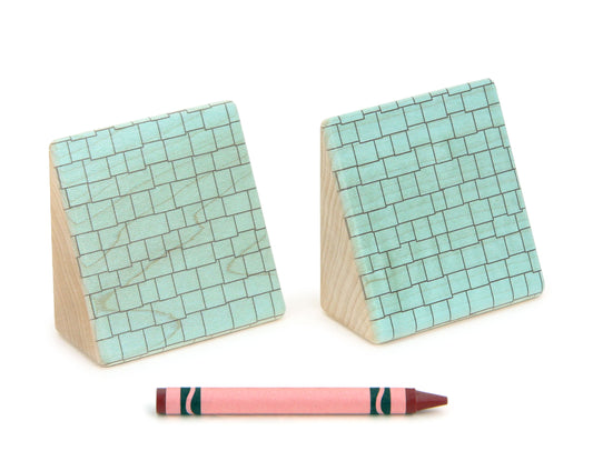 LIMITED! 2x2 Ramp Aqua Shingle Roof 2 pc. Building Blocks