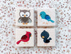 LIMITED!  Autumn Bird Friends 4 pc. Gem Block Set