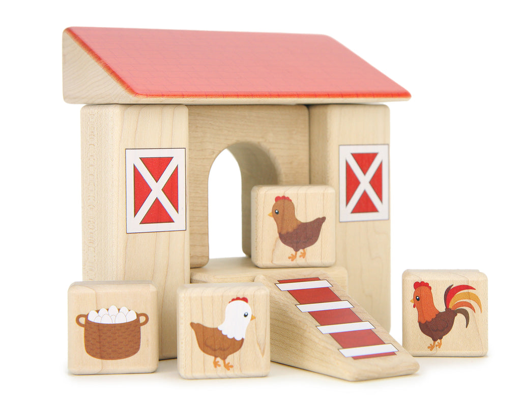 LIMITED! Chicken Coop Maple Building Block Set