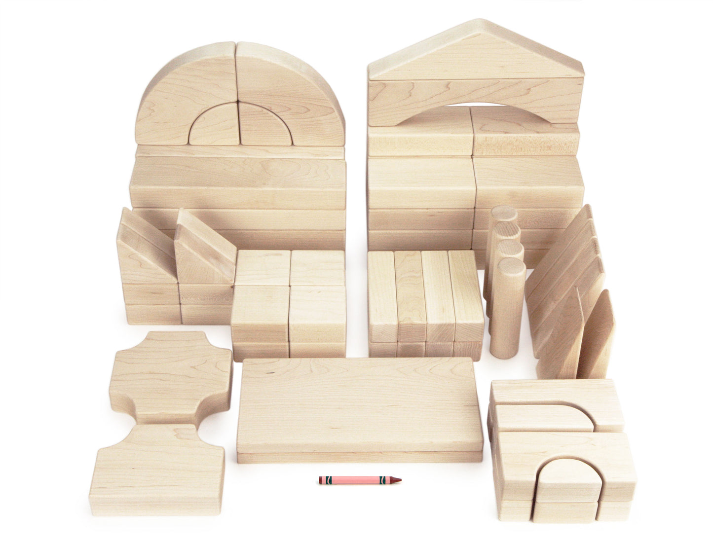 78 pc Classroom Set Maple Unit Blocks