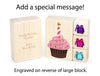 4 pc. Pink & Chocolate Cupcake Gem Message Blocks