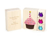4 pc. Pink & Chocolate Cupcake Gem Message Blocks