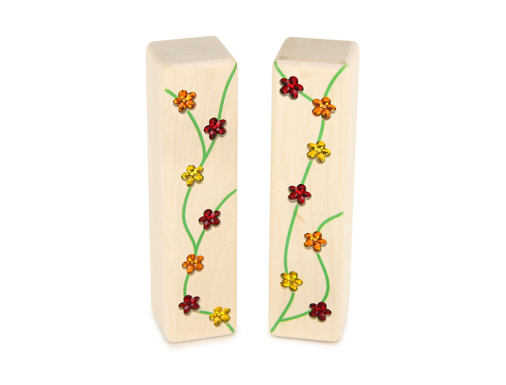 LIMITED! Autumn Flower Pillars 2 pc. Gem Block Set
