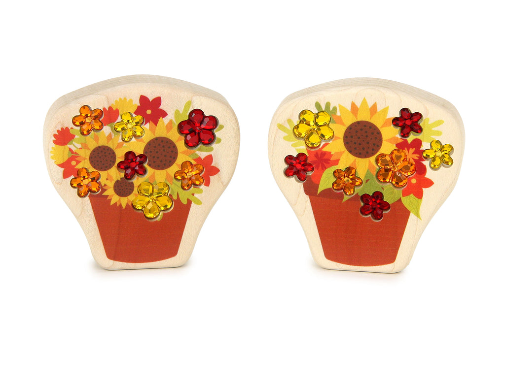 LIMITED! Autumn Flower Pot 2 pc. Gem Block Set