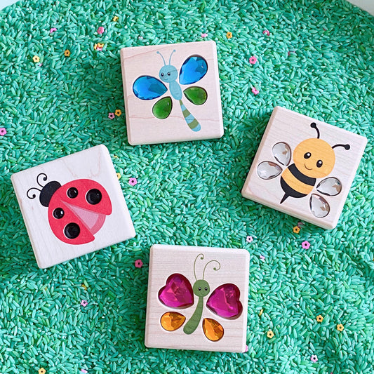 LIMITED! Flying Bug Friends 4 pc. Gem Block Set