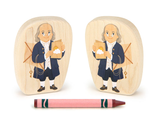 Ben Franklin - 3.25" Double-sided 1:24 Scale Maple Figure
