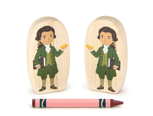 Alexander Hamilton - 3.25" Double-sided 1:24 Scale Maple Figure