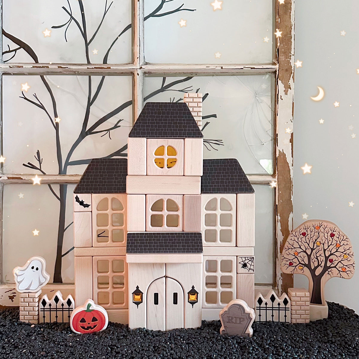 LIMITED! Spooky Fence 4 pc. Block Set