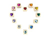 12 pc. Rainbow Hearts Gem Blocks