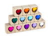 12 pc. Rainbow Hearts Gem Blocks