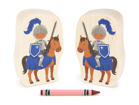 Blue Knight - Thick 5" Double-sided 1:24 Scale Maple Figure