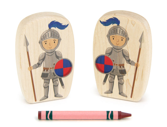 Knight - 3.75" Double-sided 1:24 Scale Maple Figure