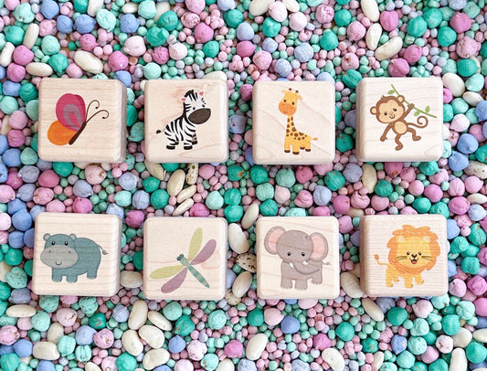 Little African Safari Friends 8 pc. Building Block Set