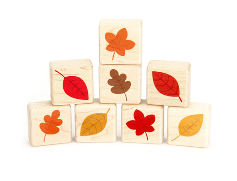 LIMITED! Little Autumn Leaves 8 pc. Building Block Set