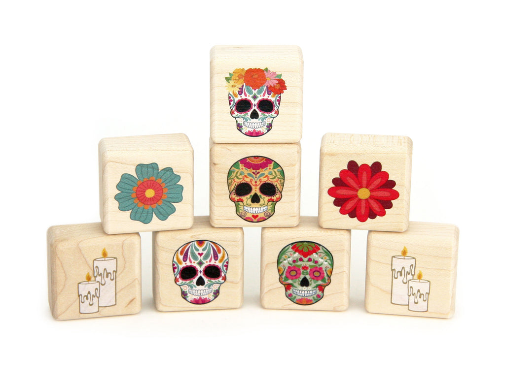 LIMITED! Little Día de los Muertos 8 pc. Building Block Set