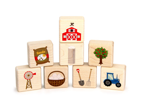 Little Farmyard 8 pc. Building Block Set