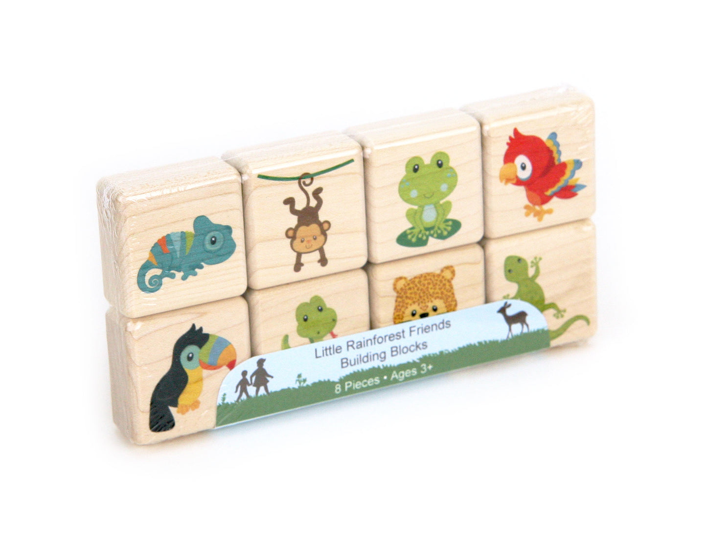 Little Rainforest Animal Friends 8 pc. Building Block Set