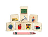 LIMITED! Little School Supplies 8 pc. Building Block Set