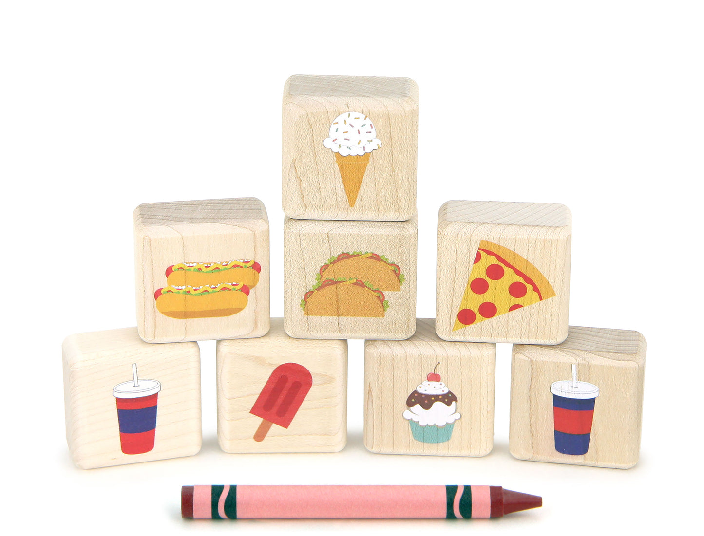 LIMITED! Little Summer Food 8 pc. Building Block Set