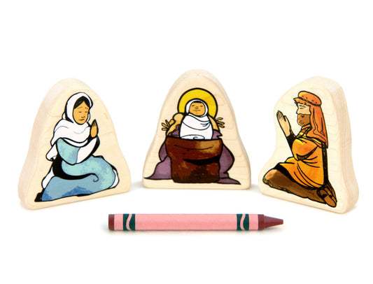 Nativity Holy Family 1:24 Scale 3 pc. Shape Block Set