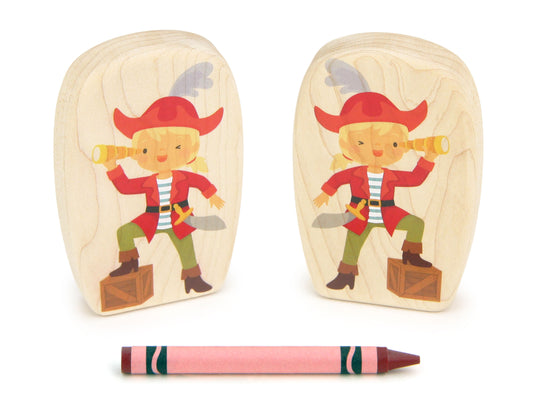 LIMITED! Lookout Pirate - 3.75" Double-sided 1:24 Scale Maple Figure
