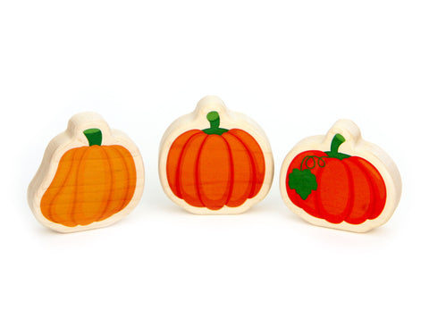 LIMITED! Autumn Pumpkins 3 pc. Shape Block Set