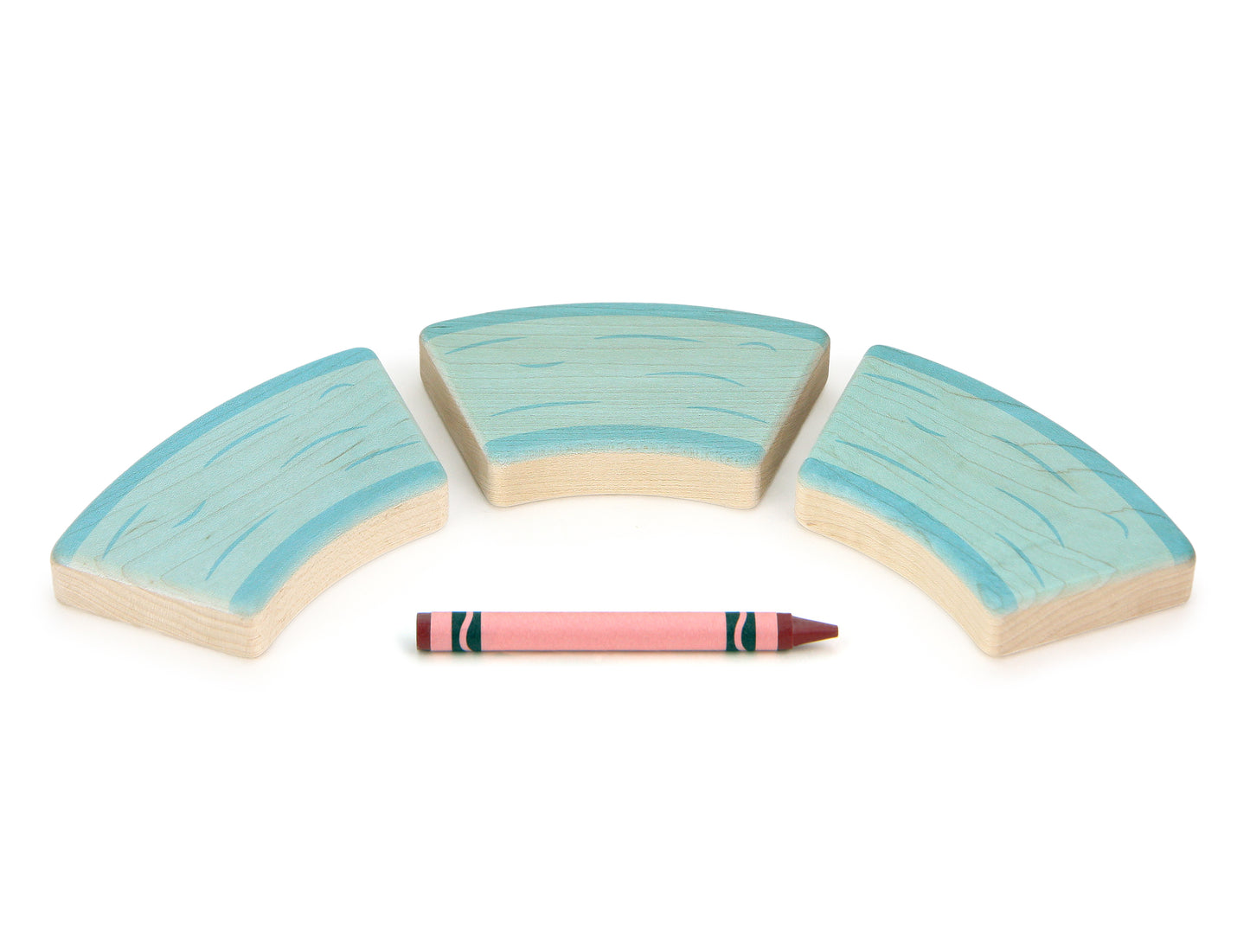 Cobblestone/River Curve Path 3 pc. Double-sided Block Set