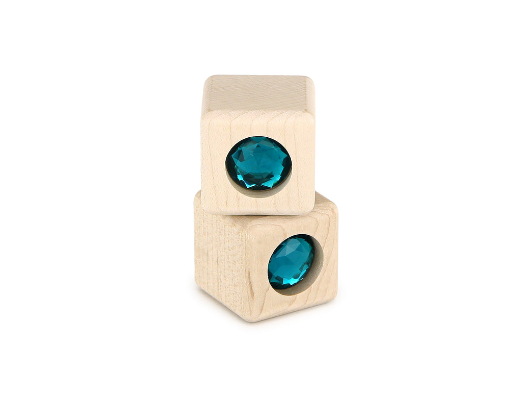 LIMITED! Spooky Teal 2 pc. Cube Gem Blocks