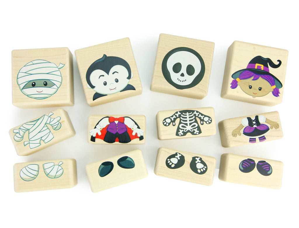 LIMITED! Spooky Stackers 12 pc. Halloween Puzzle Blocks Set