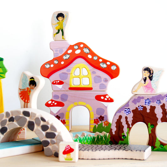 Stone Faerie House Building Block Set