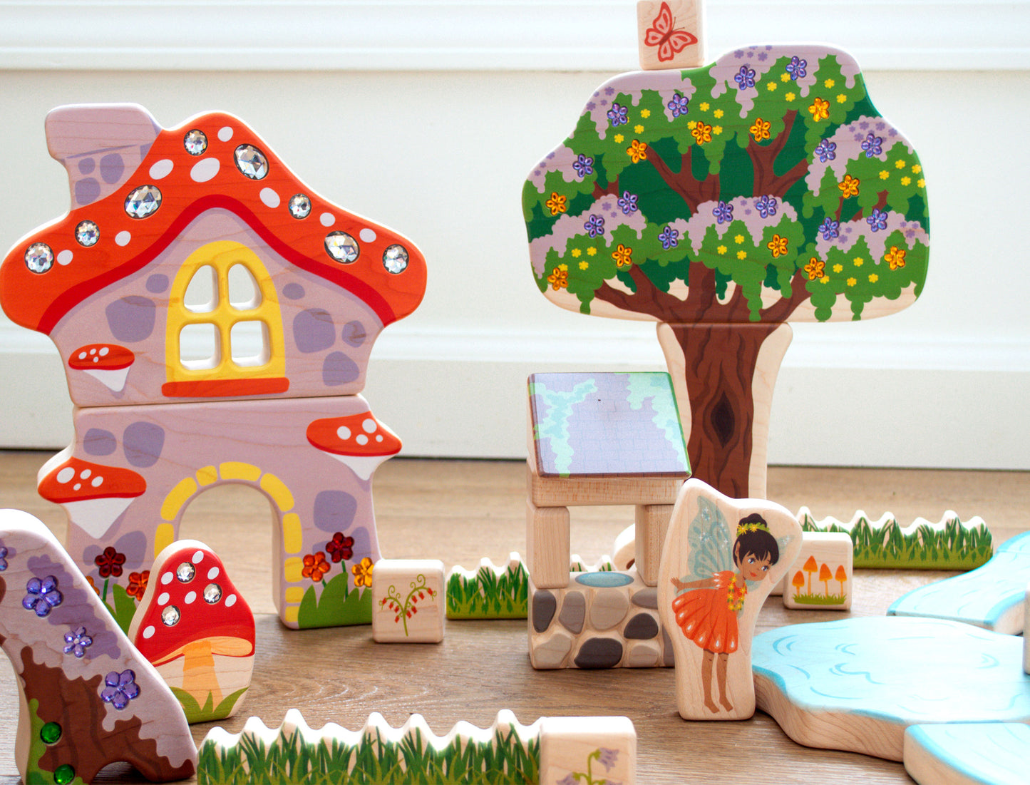 Stone Faerie House Building Block Set