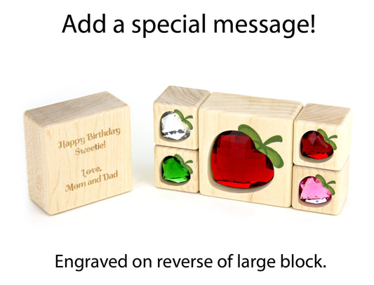 LIMITED! Summer Strawberry 5 pc. Gem Message Blocks