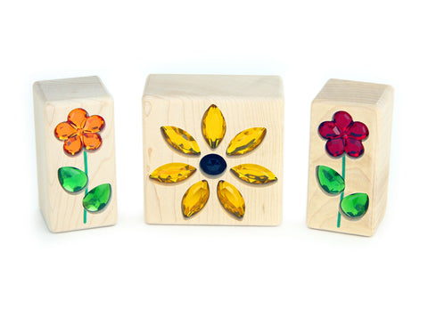 LIMITED! Autumn Sunflower 3 pc. Gem Message Blocks