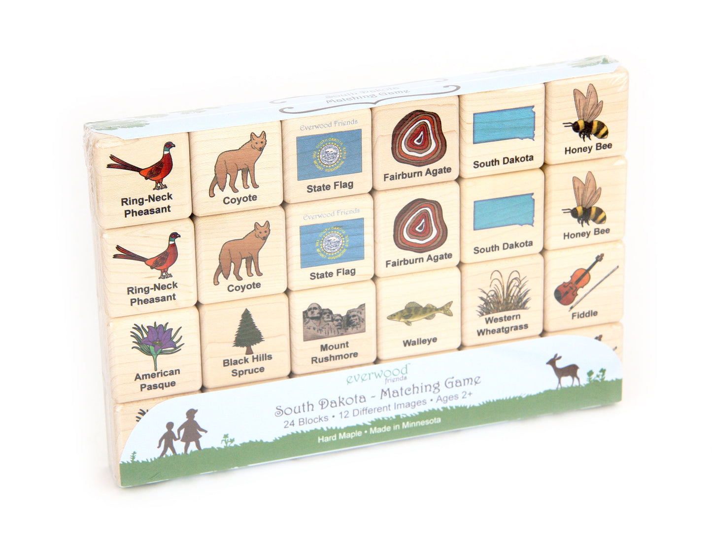 South Dakota Wooden Matching Game - 24 pc Set