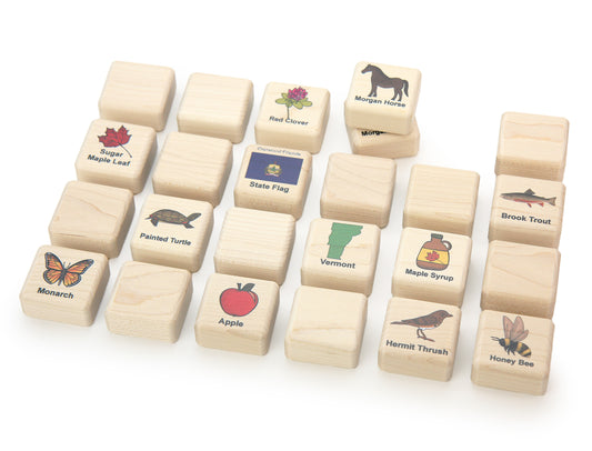Vermont Wooden Matching Game - 24 pc Set