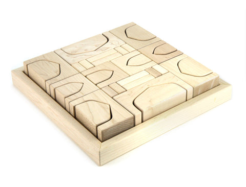 32 pc. Pointed Arch Collection Maple Building Blocks with Tray