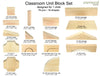 78 pc Classroom Set Maple Unit Blocks
