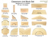 151 pc Classroom Set Maple Unit Blocks