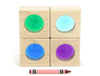 4 pc. Cool Color See-Through Window Gem Blocks