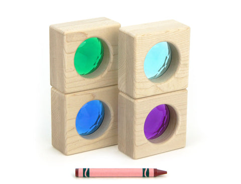 4 pc. Cool Color See-Through Window Gem Blocks
