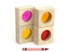4 pc. Warm Color See-Through Window Gem Blocks