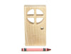 4x2 Round-Paned-Window Door Unit Building Block