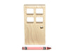4x2 Square-Paned-Window Door Unit Building Block
