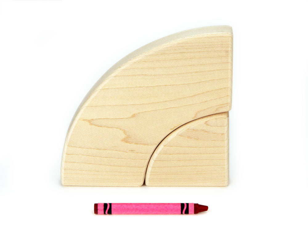 Flat 4x4 (1/2 thickness) Large Half Arch and Quarter Circle Building Blocks