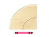 Flat 4x4 (1/2 thickness) Large Half Arch and Quarter Circle Building Blocks