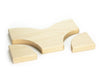 Flat 6x4 (1/2 thickness) Small Y and Quarter Circles Building Blocks