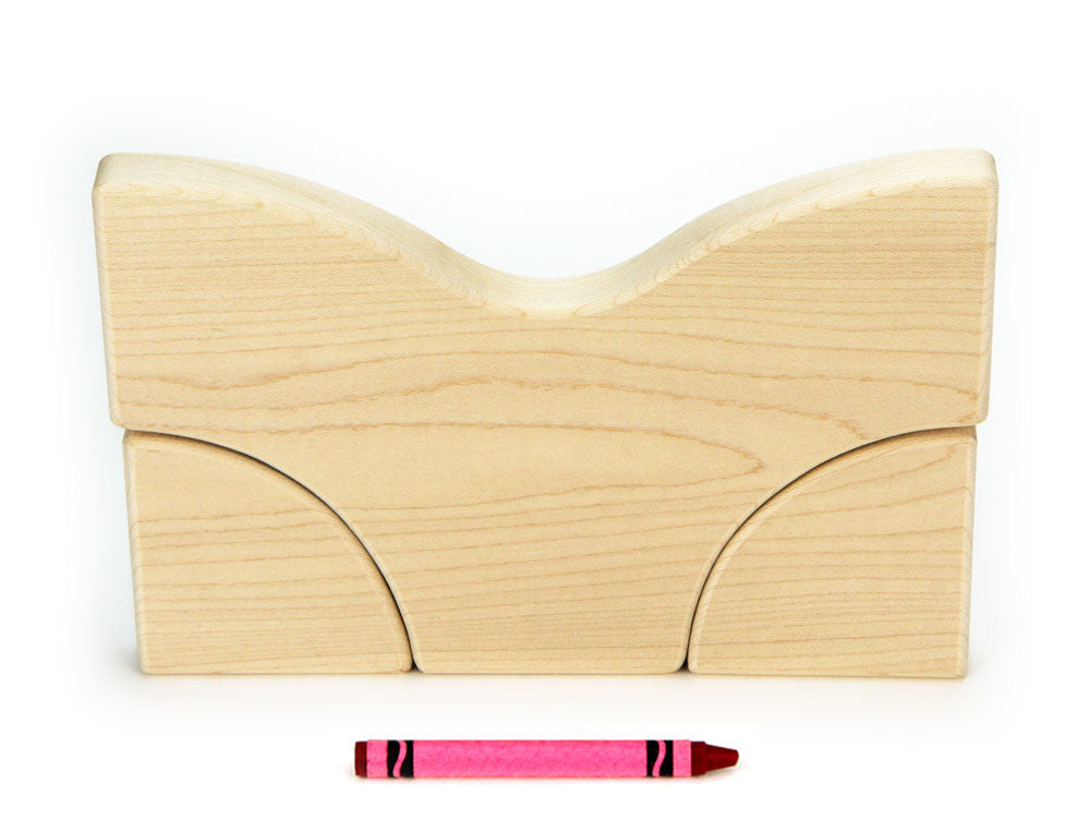 Flat 6x4 (1/2 thickness) Small Y and Quarter Circles Building Blocks