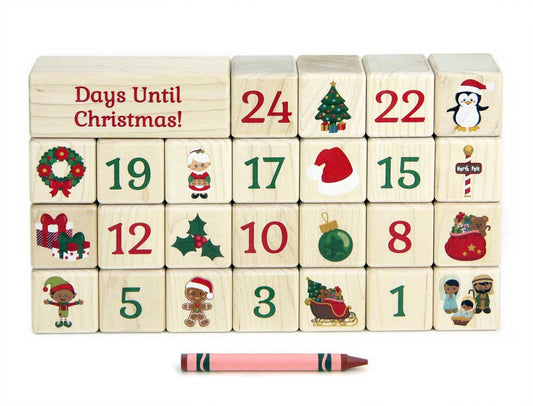 26 pc. Advent Calendar Christmas Countdown Blocks