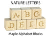 28 pc. Nature Letter Engraved Alphabet Blocks